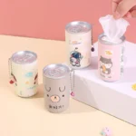 Portable Canned Wet Wipes for Children Cartoon Cleaning Cloths