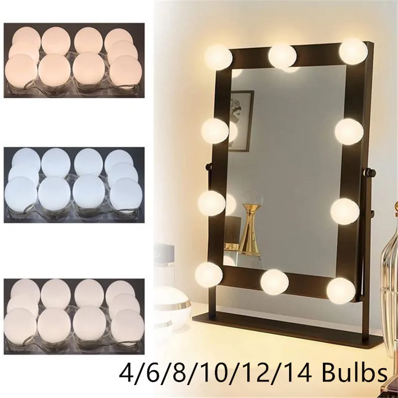 10 Vanity Bulb Makeup Mirror Light – Dimmable LED Wall Lamp for Dressing Table & Bathroom