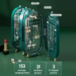 Desktop Jewelry Storage Box Multilayer Organizer for Earrings, Rings, and Necklaces