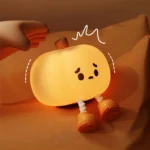 Halloween Pumpkin Night Light – Soft Silicone Kids Lamp