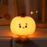 Halloween Pumpkin Night Light – Soft Silicone Kids Lamp