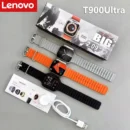 Rugged 49mm T900 Ultra smart watch with an AMOLED screen showing health-tracking widgets.