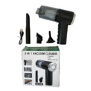 Mini handheld vacuum cleaner with wireless design for car and home cleaning.