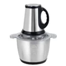 Industrial-grade 3L stainless steel meat grinder with double-layer mixing blades on a kitchen countertop